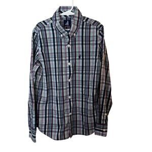 Johnnie-O Shirt Boys Size 10 Prep-Performance‎ Long Sleeve Button Down Plaid